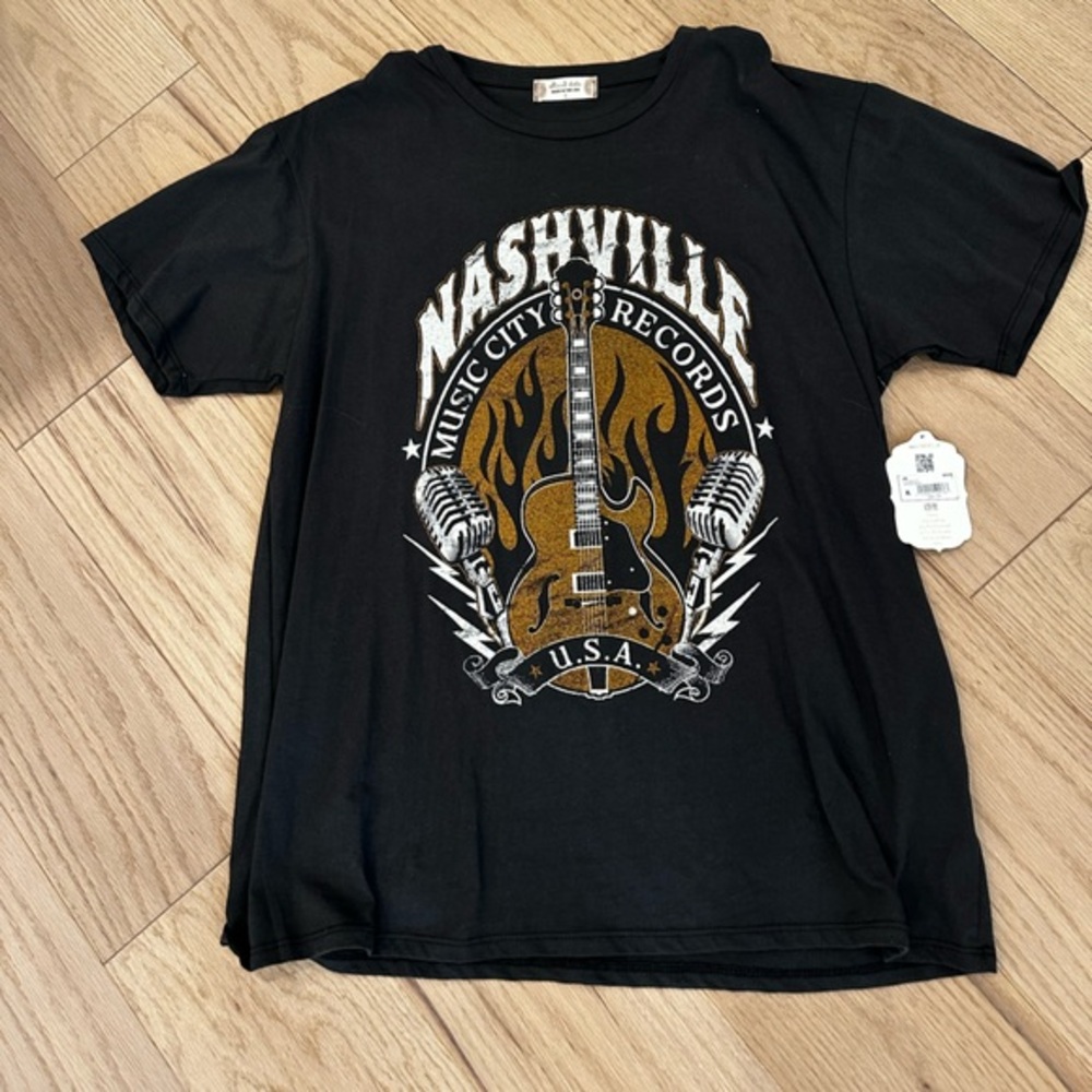 NWT Altar’d State Dark Greyish Black Nashville Music City Records T-Shirt